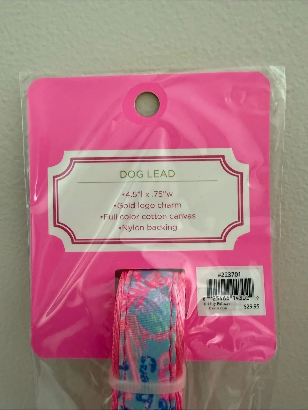 Lilly Pulitzer Dog Lead Leash: Splendor in the Sand SMALL/MEDIUM Dog NWT
